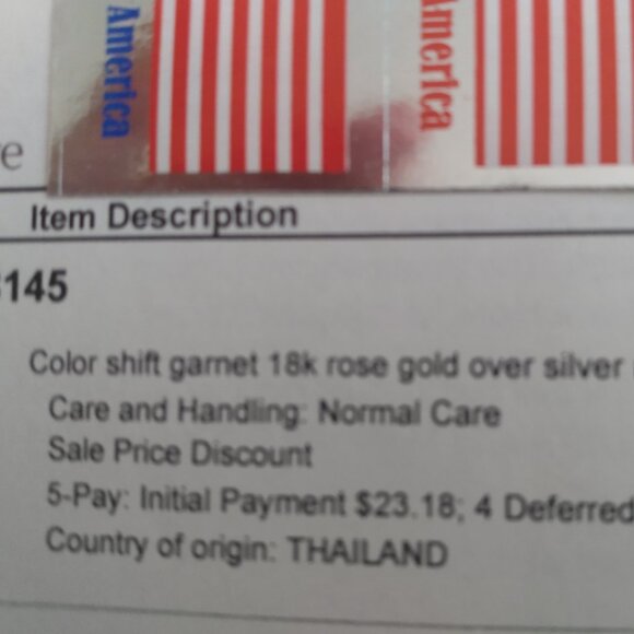 beautiful color shift garnet and diamond ring size 6! - Picture 10 of 10